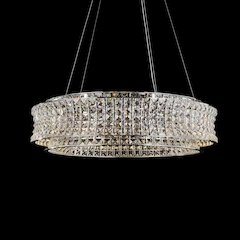 Galaxy 32" Round LED Crystal Chandelier - Chrome