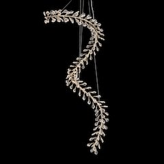 Elora 98" LED Crystal Chandelier - Gold