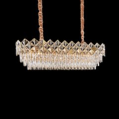 Regalia 16-Light Rectangular Crystal Chandelier - Gold