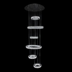Galaxy Modern 49" Crystal Chandelier - Chrome
