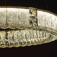 Mina 31" Round Crystal LED Chandelier