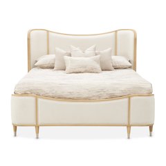 Camellia Field King Upholstered Bed - Caramel