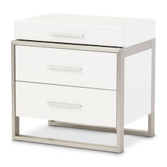 Marquee Nightstand - Cloud White