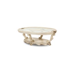 Platine de Royale Oval Cocktail Table - Champagne