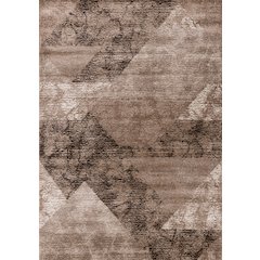 Distressed Geometric 7x10 Area Rug in Brown Taupe, Rug for Living Room