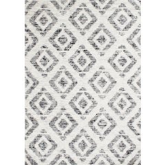 Meridian Grey Diamond Distressed Rug, 6'7" x 9'6"