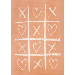 Functional Kids Pink Cream Playing Board Rug, 3'11" x 5'7"