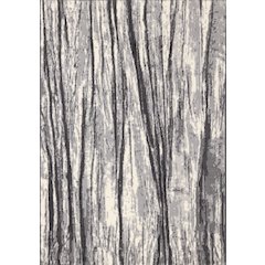 Functional Style Abstract Grey White Rug, 4'7" x 6'7", 4'7" x 6'7"