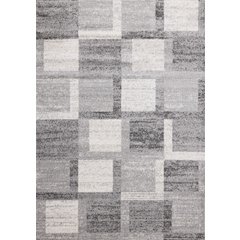 Finley Grey White Geometric Rug, 5'3" x 7'7"