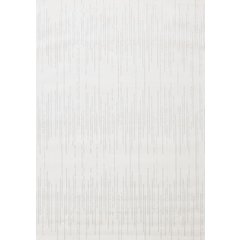 Holly Cream Patterned Lines Soft Indoor Area Rug, 5'3" x 7'7"