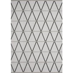 Jewel Grey Black Geometric Indoor/Outdoor Area Rug, 3'11" x 5'7"