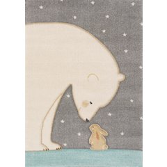 Kids Soft Textured Polar Bear Bunny Rug, 3'11" x 5'7"
