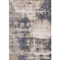Logan Blue Beige Grey Soft Abstract Rug, 5'3" x 7'7"