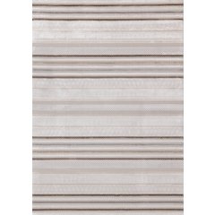 Layla Modern Grey Brown Soft Striped Rug, 5'3" x 7'7"