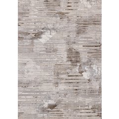 Layla Grey Brown Beige Abstract Rug, 5'3" x 7'7"