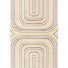 Maui Double Rainbow Multi-Colored Indoor Rug, 5'3" X 7'7"