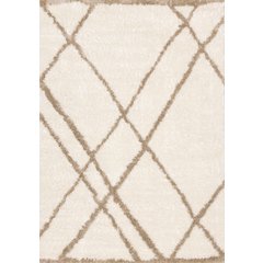 Palmer Soft Cream Beige Geometric Rug, 5'3" x 7'7"