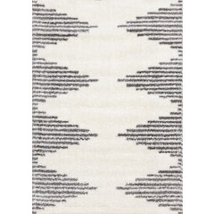 Palmer Cream Grey Soft Diamonds Area Rug, 5'3" x 7'7"