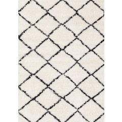 Soft 5x7 Washable Rug, Modern Lattice Carpet for Bedroom or Living Room