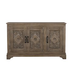 Grayson 3-door Carved Solid Wood Sideboard