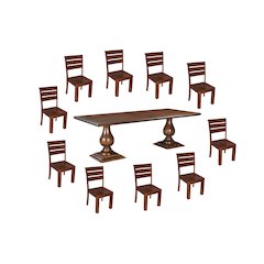 Adrien 11-piece Solid Wood Dining Set