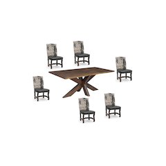 Renith 7-piece Live Edge Solid Wood Dining Set