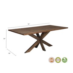 Renith 78" Solid Wood Dining Table