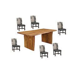 Savoy 7-piece Live Edge Solid Wood Dining Set