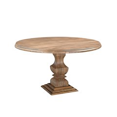 Adrien 54" Round Solid Wood Pedestal Dining Table