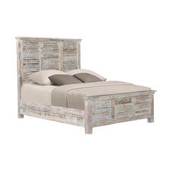 Prescott Shutter Solid Wood King Panel Bed