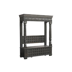 Grayson Carved Solid Wood Hall Tree Bench