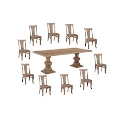 Adrien 11-piece Solid Wood Dining Set