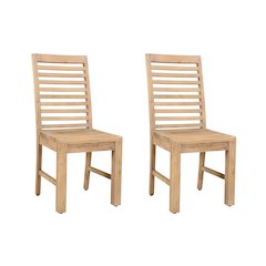Reed Ladder Back Solid Wood Dining Chairs (Set of 2)