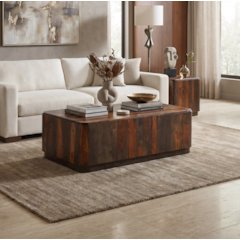 Marin 2-piece Rectangular Solid Wood Living Room Table Set