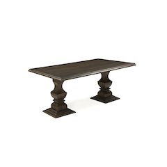 Adrien Solid Wood Rectangular Double Pedestal Dining Table