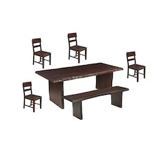 Linden 6-piece Solid Wood Live Edge Dining Set