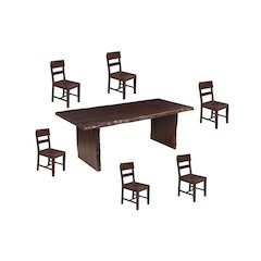 Linden 7-piece Solid Wood Live Edge Dining Set