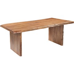Linden Solid Wood Rectangular Live Edge Dining Table