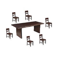 Linden 7-piece Solid Wood Live Edge Dining Set
