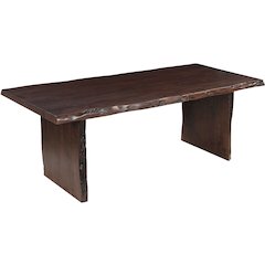 Linden Solid Wood Rectangular Live Edge Dining Table