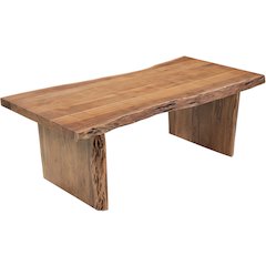Linden Solid Wood Rectangular Live Edge Coffee Table