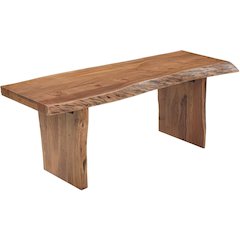 Linden Solid Wood Live Edge Bench