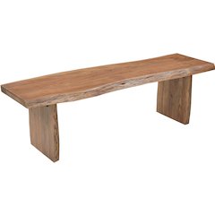 Linden Solid Wood Live Edge Bench
