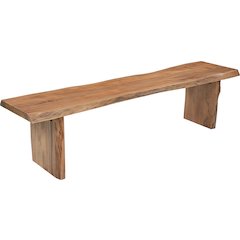 Linden Solid Wood Live Edge Bench