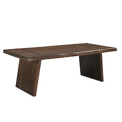 Elyria 86" Live Edge Solid Wood Double Pedestal Dining Table