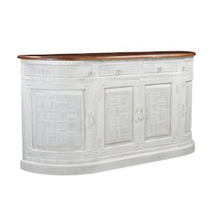 Grayson 4-drawer 4-door Carved Solid Wood Sideboard