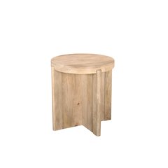 Adrien Round Solid Wood End Table
