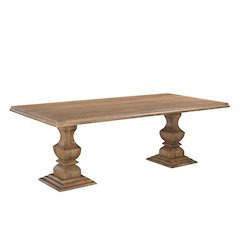 Adrien 96" Solid Wood Double Pedestal Dining Table