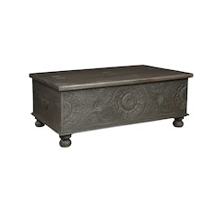 Lift-Top Coffee Table with Hidden Storage Decorative Floral Detail