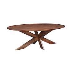 Renith 92" Solid Wood Oval Dining Table